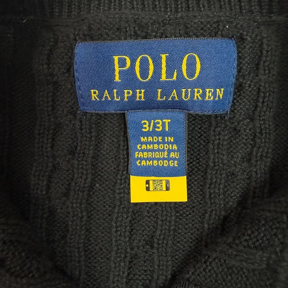 Polo by Ralph Lauren Toddler Black Sweater | 3T